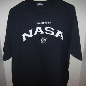 Men's XL NASA Graphic Navy Blue 100 % Cotton Tee